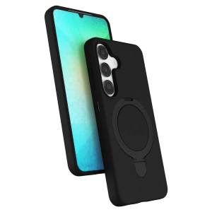 HarmonyAura Samsung Galaxy S25 Regal Magsafe Standlı Kapak - Siyah