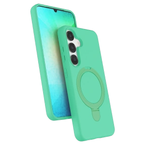 HarmonyAura Samsung Galaxy S25 Regal Magsafe Standlı Kapak - Yeşil