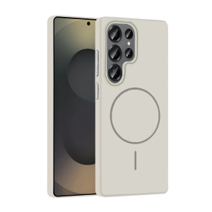 HarmonyAura Samsung Galaxy S25 Ultra Broş Magsafe Kapak - Krem