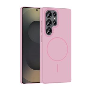 HarmonyAura Samsung Galaxy S25 Ultra Broş Magsafe Kapak - Pembe