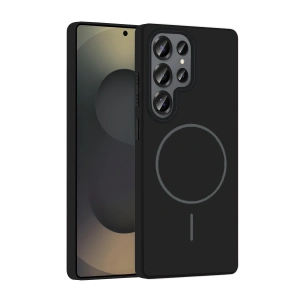 HarmonyAura Samsung Galaxy S25 Ultra Broş Magsafe Kapak - Siyah