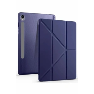 HarmonyAura Samsung Galaxy Tab S10 FE Plus 13.1 Kalemlikli Mars Tablet Kılıfı - Lacivert
