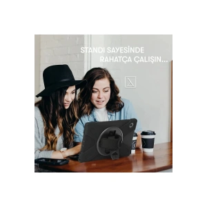 HarmonyAura  Samsung Galaxy X200 Tab A8 10.5 Kılıf Amazing Tablet Kapak - Mor