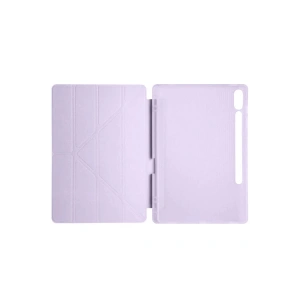 HarmonyAura  Samsung Galaxy X610 Tab S9 Fe Plus 12.4 Kılıf Kalemlikli Mars Tablet Kılıfı - Lila