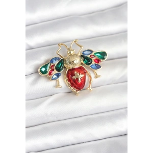 HarmonyAura Süslü Arı Model Broş