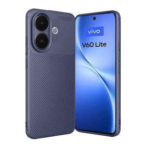HarmonyAura Vivo V60 Lite Auto Focus Karbon Kapak - Lacivert