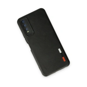 HarmonyAura  Vivo Y11s Kılıf Loop Deri Silikon - Siyah