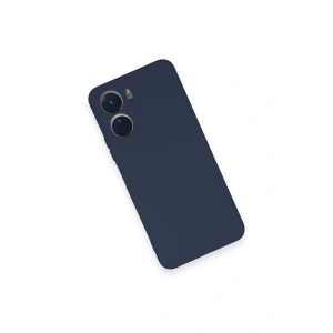 HarmonyAura  Vivo Y16 Kılıf Nano Içi Kadife Silikon - Lacivert
