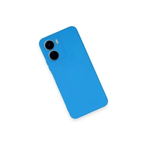 HarmonyAura  Vivo Y16 Kılıf Nano Içi Kadife Silikon - Mavi