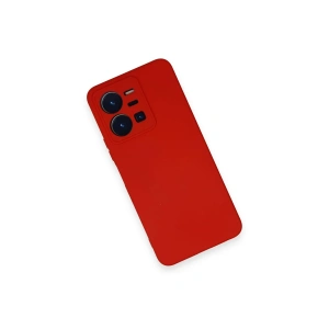 HarmonyAura  Vivo Y35 Kılıf Nano Içi Kadife Silikon - Kırmızı
