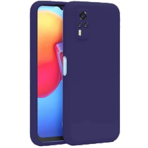 HarmonyAura  Vivo Y53s Kılıf Nano Içi Kadife Silikon - Mor
