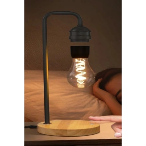 HarmonyAura  Xf01 Ampul Görünümlü Kablosuz Şarj Özellikli Gece Lambası - Siyah