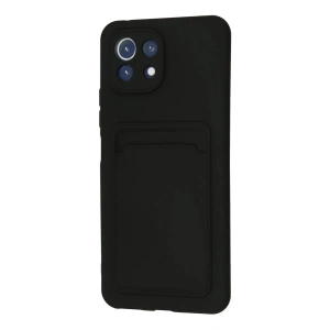 HarmonyAura  Xiaomi Mi 11 Kılıf Kelvin Kartvizitli Silikon - Siyah