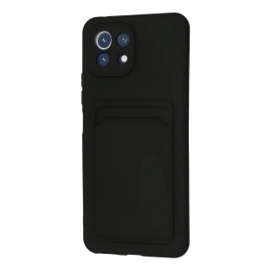 HarmonyAura  Xiaomi Mİ 11 Lite Kılıf Kelvin Kartvizitli Silikon - Siyah