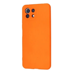 HarmonyAura  Xiaomi Mİ 11 Lite Kılıf Nano Içi Kadife Silikon - Turuncu