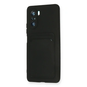 HarmonyAura  Xiaomi Mi 11i Kılıf Kelvin Kartvizitli Silikon - Siyah