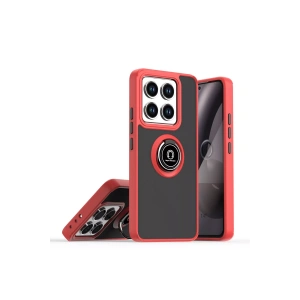 HarmonyAura Xiaomi Mi 14T Montreal Yüzüklü Silikon Kapak - Kırmızı