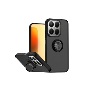 HarmonyAura Xiaomi Mi 15T Montreal Yüzüklü Silikon Kapak - Siyah