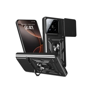 HarmonyAura Xiaomi Mi 15T Pars Lens Yüzüklü Silikon - Siyah