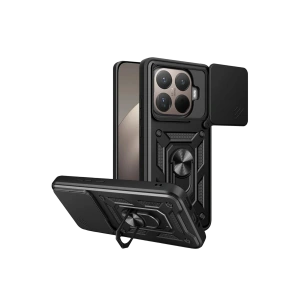 HarmonyAura Xiaomi Mi 15T Pro Pars Lens Yüzüklü Silikon - Siyah