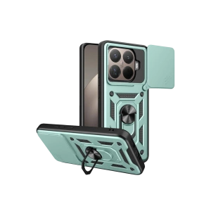 HarmonyAura Xiaomi Mi 15T Pro Pars Lens Yüzüklü Silikon - Yeşil