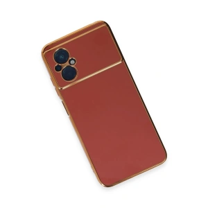 HarmonyAura  Xiaomi Poco M5 Kılıf Volet Silikon - Kırmızı