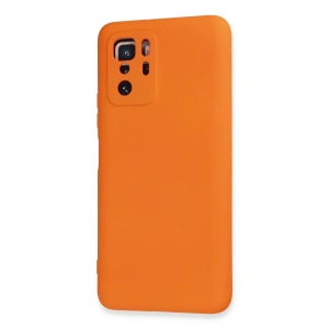 HarmonyAura  Xiaomi Poco X3 Gt Kılıf Nano Içi Kadife Silikon - Turuncu