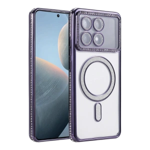 HarmonyAura Xiaomi Poco X6 Pro Joke Simli Magneticsafe Kılıf - Derin Mor