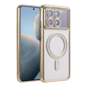 HarmonyAura Xiaomi Poco X6 Pro Joke Simli Magneticsafe Kılıf - Gold