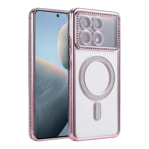 HarmonyAura Xiaomi Poco X6 Pro Joke Simli Magneticsafe Kılıf - Pembe