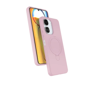 HarmonyAura Xiaomi Redmi 13C Regal Magsafe Standlı Kapak - Açık Pembe