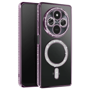 HarmonyAura Xiaomi Redmi 14C Joke Simli Magneticsafe Kılıf - Derin Mor