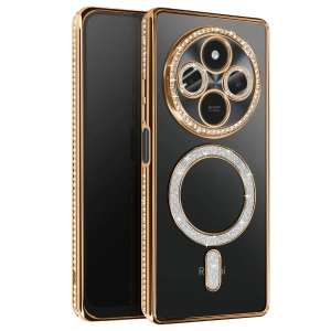 HarmonyAura Xiaomi Redmi 14C Joke Simli Magneticsafe Kılıf - Gold