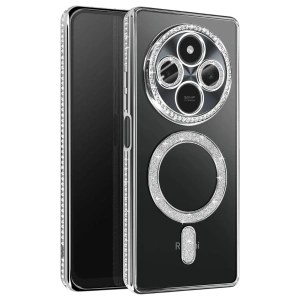 HarmonyAura Xiaomi Redmi 14C Joke Simli Magneticsafe Kılıf - Gümüş