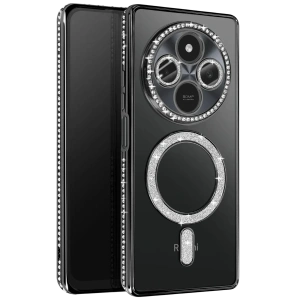 HarmonyAura Xiaomi Redmi 14C Joke Simli Magneticsafe Kılıf - Siyah