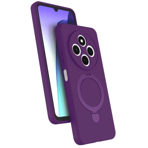 HarmonyAura Xiaomi Redmi 14C Regal Magsafe Standlı Kapak - Derin Mor