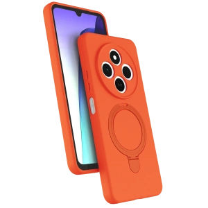 HarmonyAura Xiaomi Redmi 14C Regal Magsafe Standlı Kapak - Turuncu