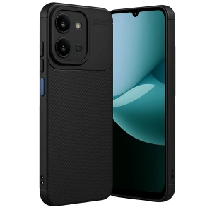 HarmonyAura Xiaomi Redmi 15C 4G Auto Focus Karbon Kapak - Siyah