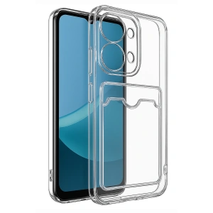 HarmonyAura Xiaomi Redmi 15C 4G Kılıf Kart Şeffaf Silikon - Şeffaf