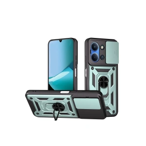 HarmonyAura Xiaomi Redmi 15C 4G Pars Lens Yüzüklü Silikon - Yeşil