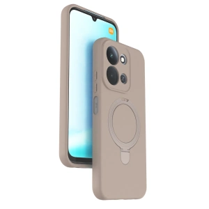 HarmonyAura Xiaomi Redmi 15C 4G Regal Magsafe Standlı Kapak - Çöl Titanyum