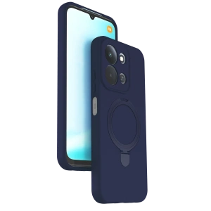 HarmonyAura Xiaomi Redmi 15C 4G Regal Magsafe Standlı Kapak - Lacivert