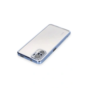 HarmonyAura  Xiaomi Redmi Note 10 Kılıf Lensli Silikon - Açık Mavi