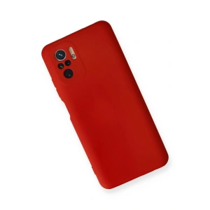 HarmonyAura  Xiaomi Redmi Note 10 Kılıf Nano Içi Kadife Silikon - Kırmızı