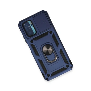 HarmonyAura  Xiaomi Redmi Note 10 Kılıf Pars Lens Yüzüklü Silikon - Lacivert