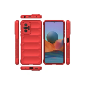 HarmonyAura  Xiaomi Redmi Note 10 Pro Kılıf Optimum Silikon - Kırmızı