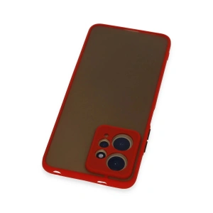 HarmonyAura  Xiaomi Redmi Note 12 4g Kılıf Montreal Silikon Kapak - Kırmızı