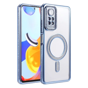 HarmonyAura Xiaomi Redmi Note 12 Pro 4G Joke Simli Magneticsafe Kılıf - Mavi