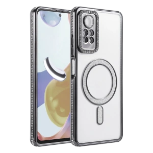 HarmonyAura Xiaomi Redmi Note 12 Pro 4G Joke Simli Magneticsafe Kılıf - Siyah