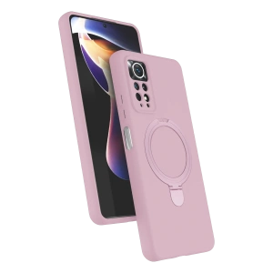 HarmonyAura Xiaomi Redmi Note 12 Pro 4G Regal Magsafe Standlı Kapak - Açık Pembe